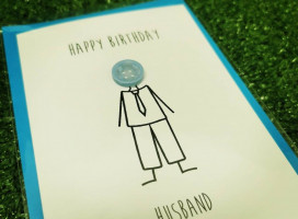 Happy Birthday Husband Button Card