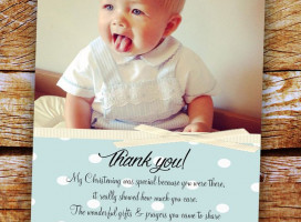 Christening Day Thank You Card